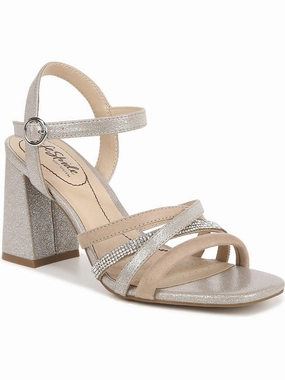 Belle Womens Faux Leather Strappy Heels