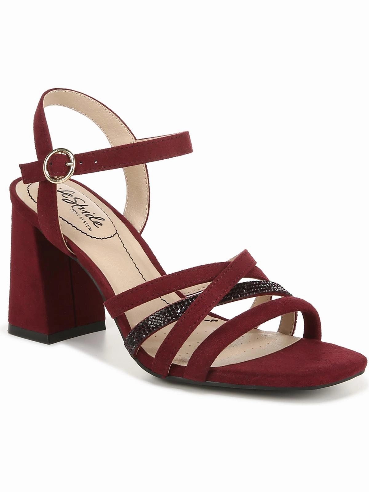 Belle Womens Faux Leather Strappy Heels