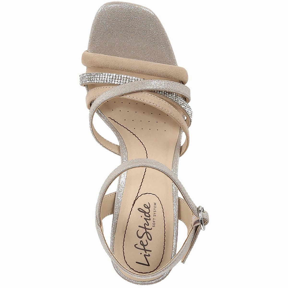 Belle Womens Faux Leather Strappy Heels