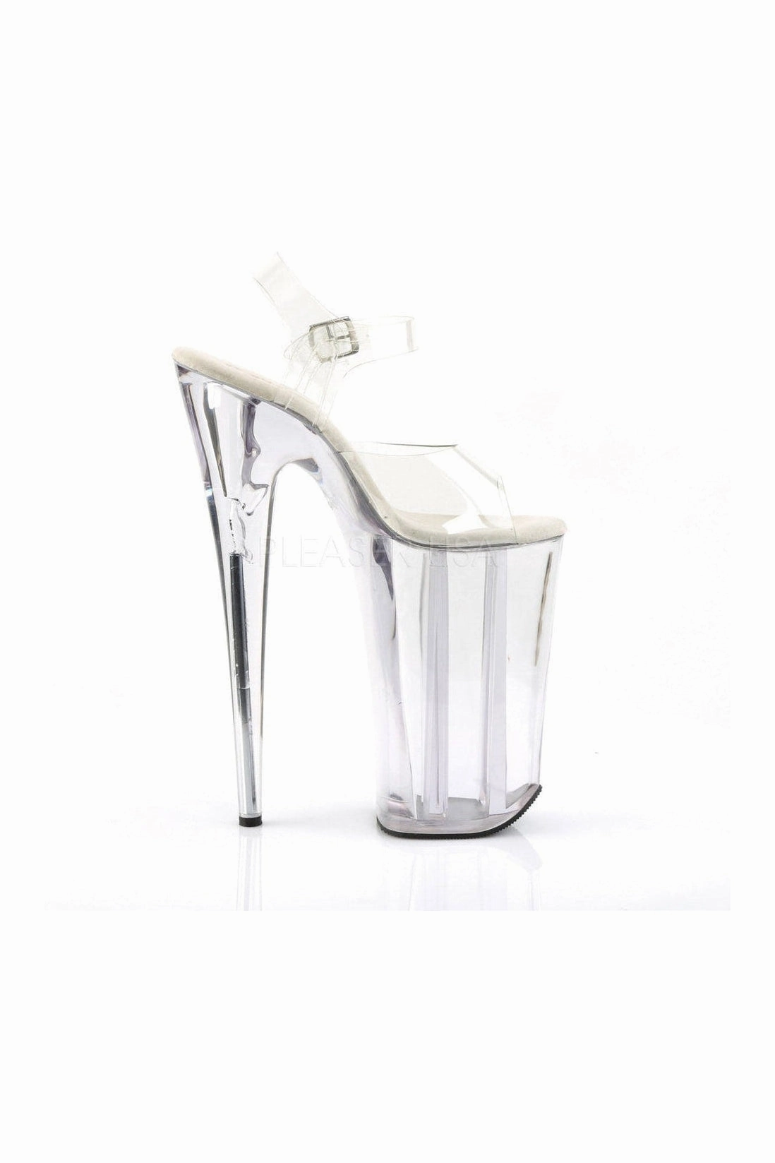 BEYOND-008 Platform Sandal  | Clear Vinyl