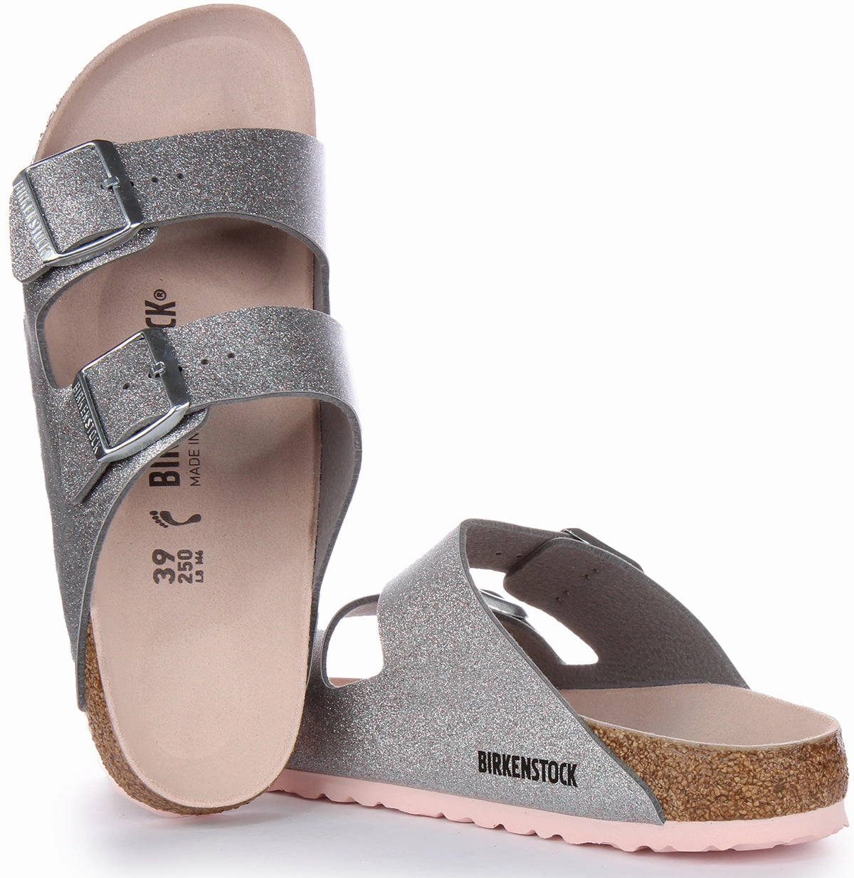 Birkenstock Arizona Bf In Silver | Narrow Fit Shoes Birkenstock