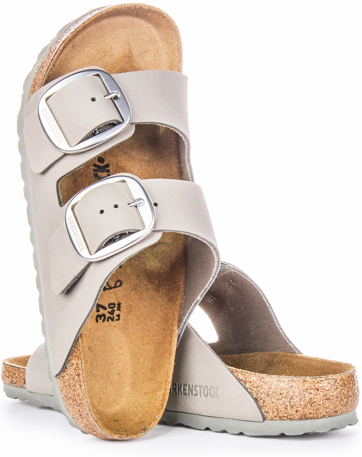 Birkenstock Arizona Big Buckle In Grey | Regular Fit Shoes Birkenstock