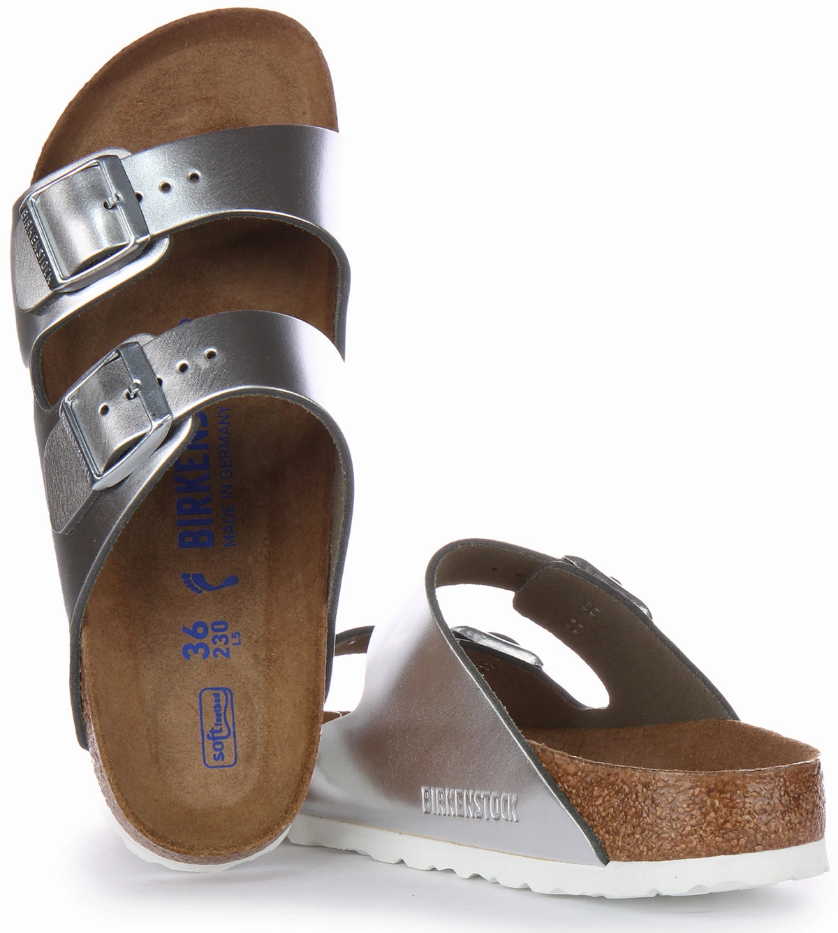 Birkenstock Arizona BS In Silver | Narrow Fit Shoes Birkenstock