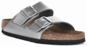 Birkenstock Arizona Bs In Silver | Regular Fit Shoes Birkenstock