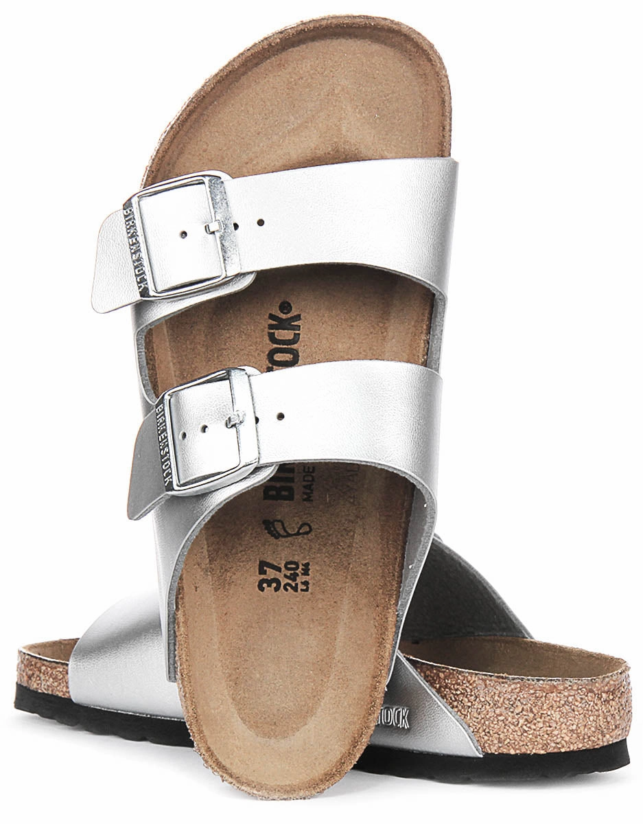 Birkenstock Arizona Bs In Silver | Regular Fit Shoes Birkenstock