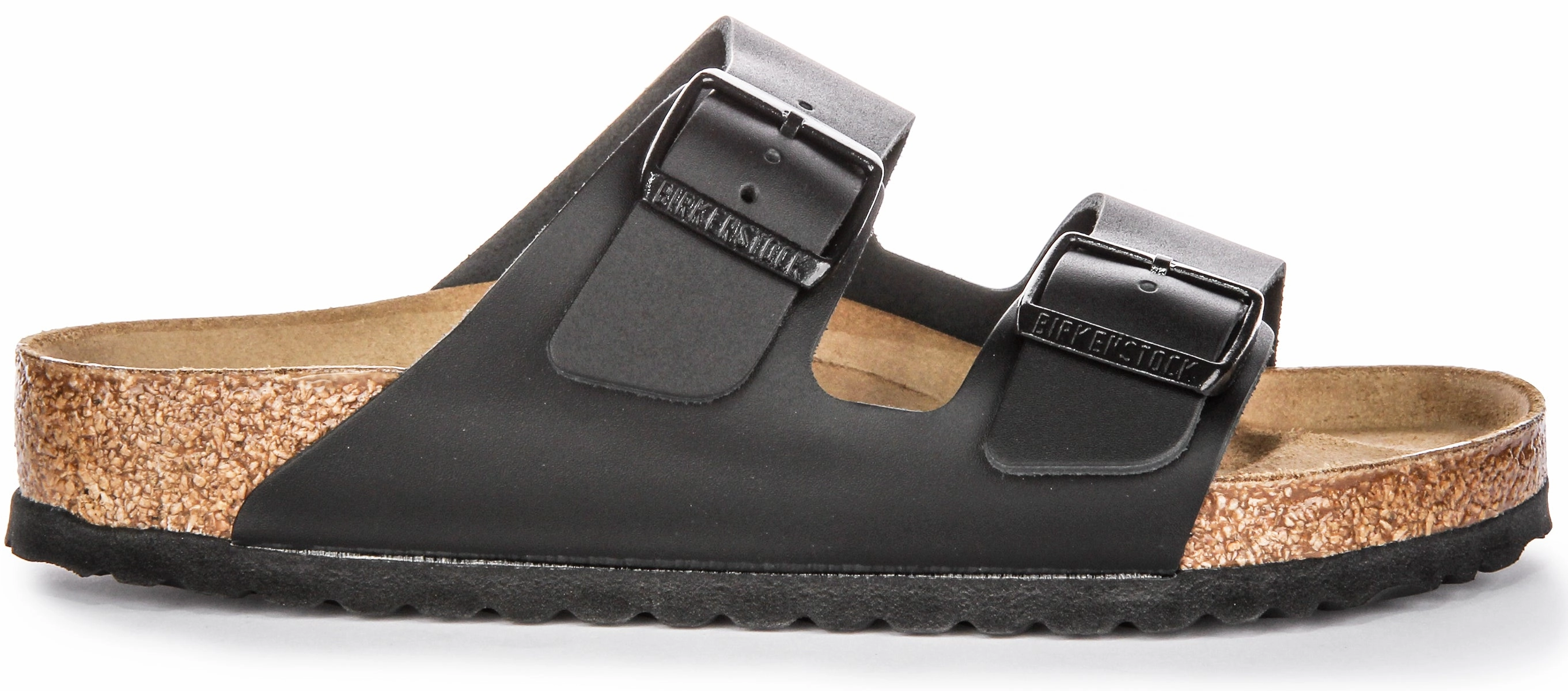 Birkenstock Arizona Natural Leather In Black | Regular Fit Shoes Birkenstock
