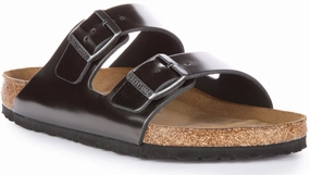 Birkenstock Arizona Natural Leather SFB In Antracite | Regular Fit Shoes Birkenstock