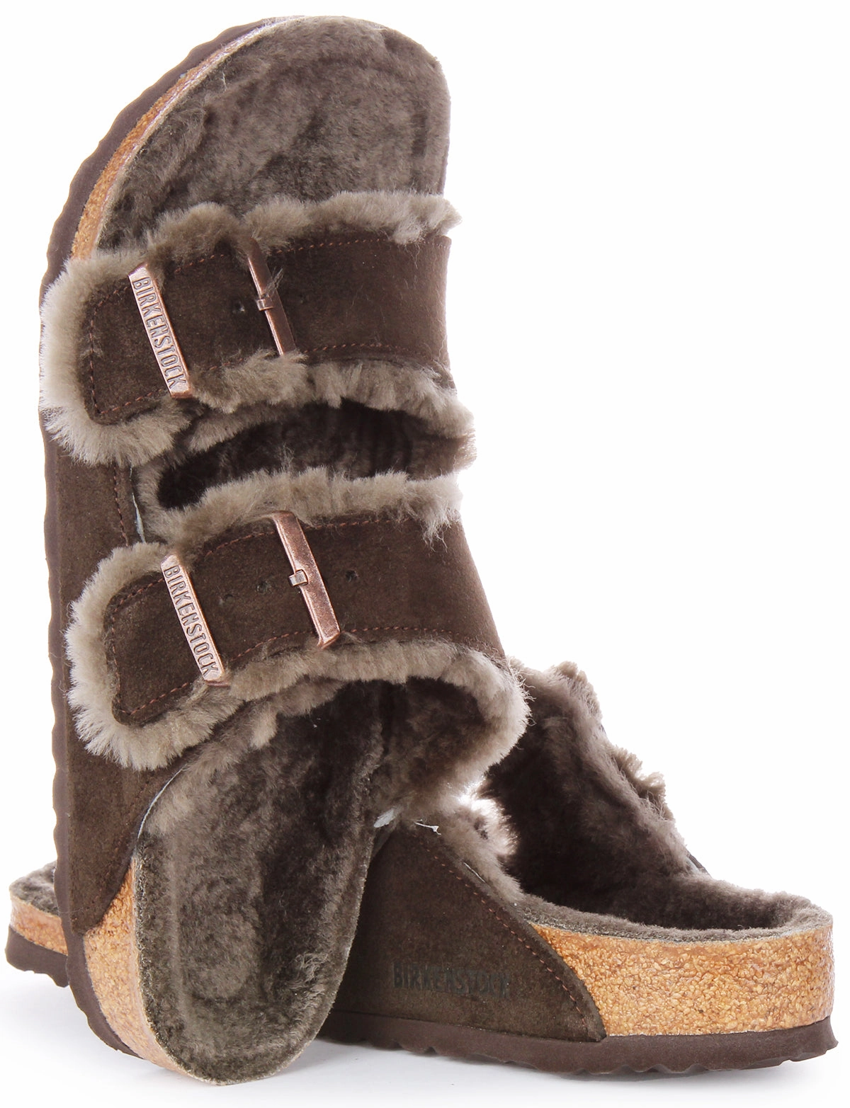 Birkenstock Arizona Shearling In Moca | Regular Fit Shoes Birkenstock
