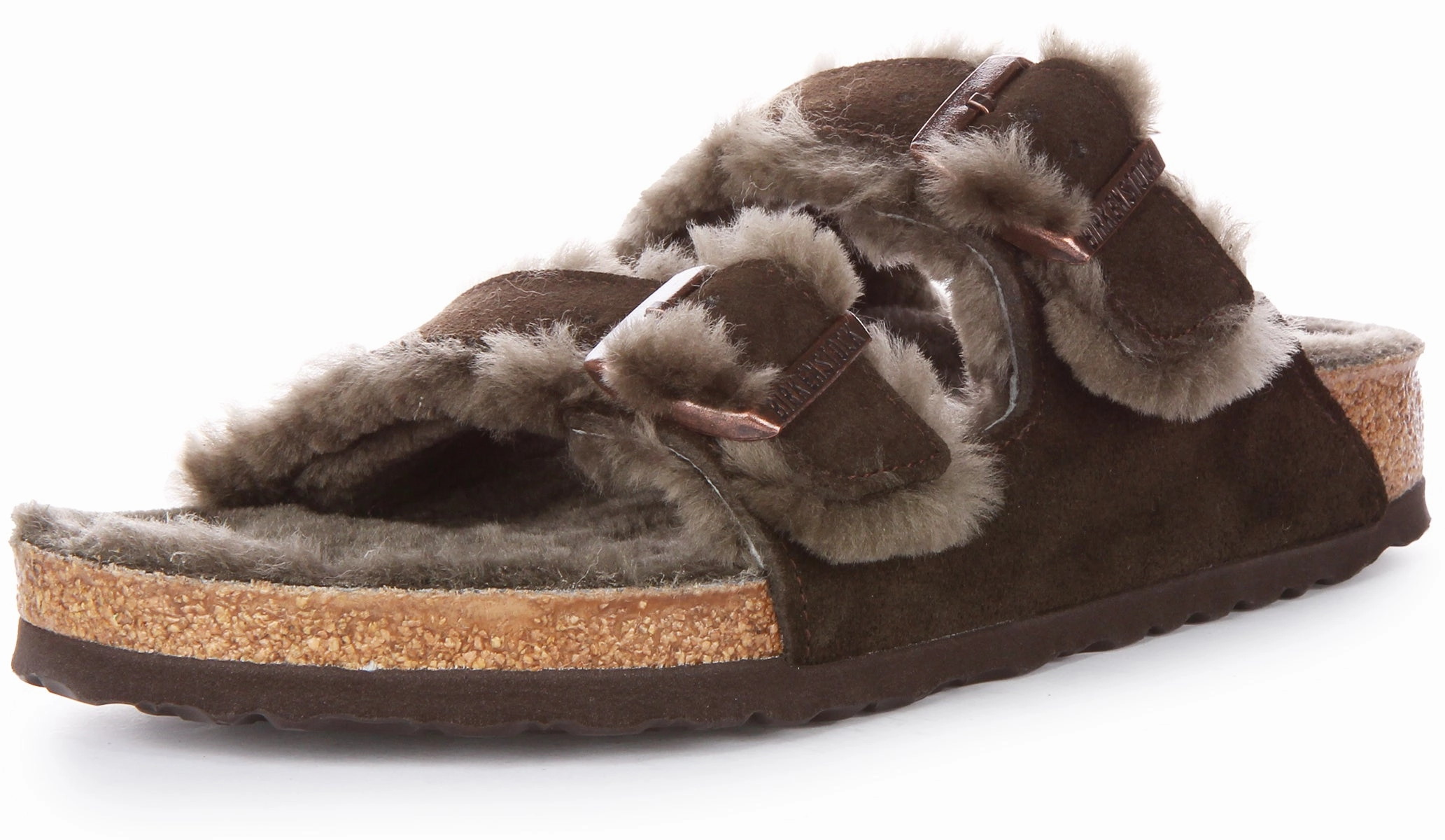 Birkenstock Arizona Shearling In Moca | Regular Fit Shoes Birkenstock