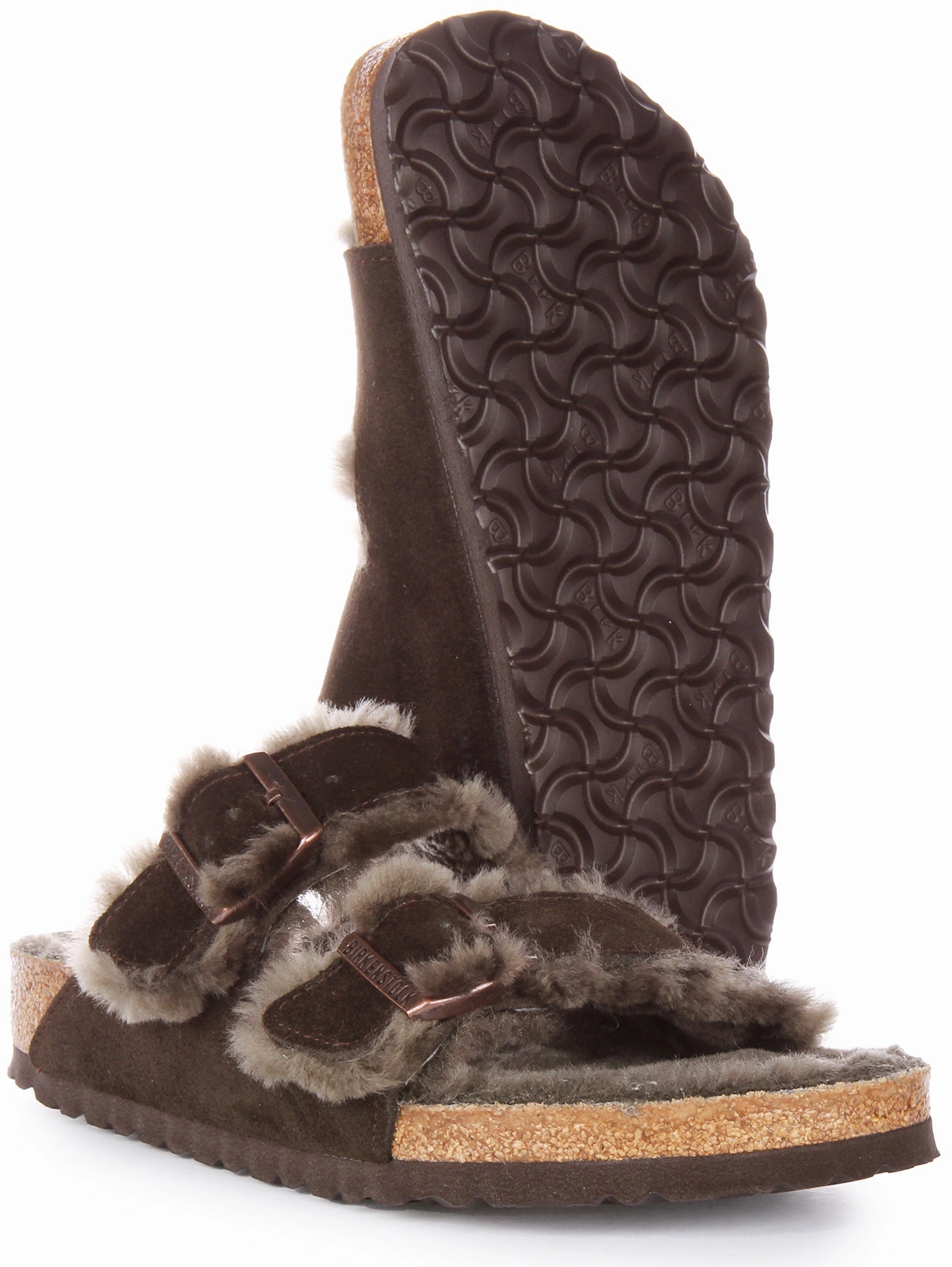 Birkenstock Arizona Shearling In Moca | Regular Fit Shoes Birkenstock