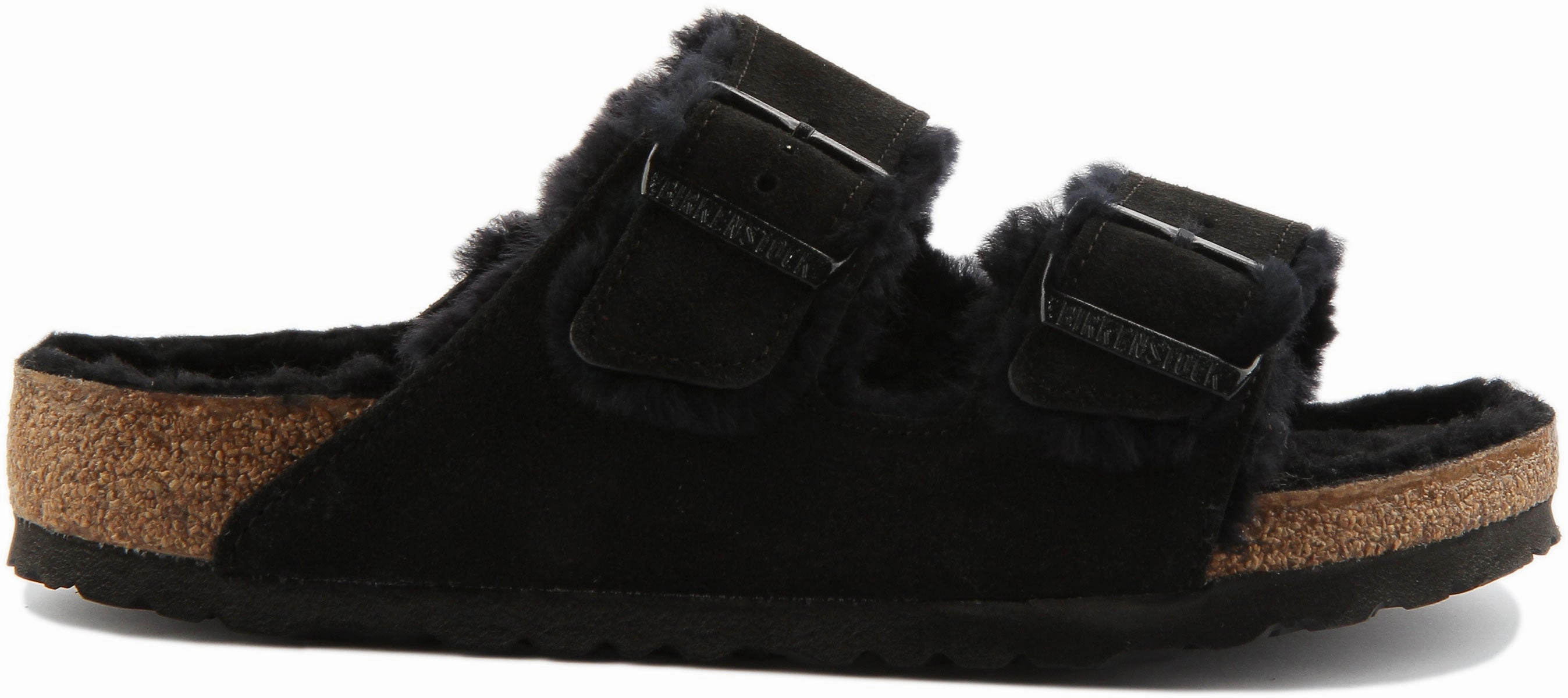 Birkenstock Arizona Shearling Lined In Black | Regular Fit Shoes Birkenstock