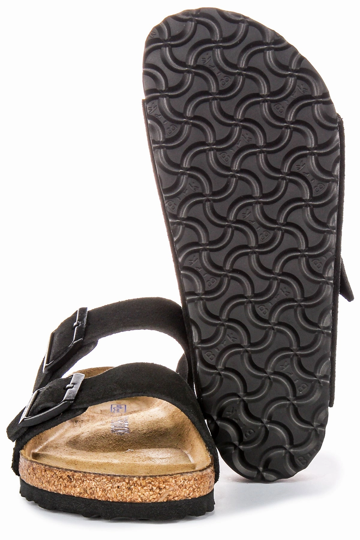Birkenstock Arizona Soft Footbed In Black Suede | Regular Fit Shoes Birkenstock