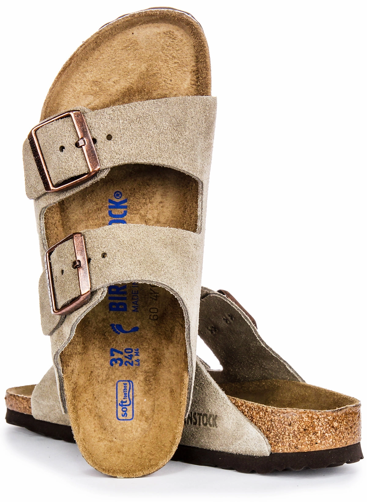 Birkenstock Arizona Soft Footbed In Taupe | Narrow Fit Shoes Birkenstock