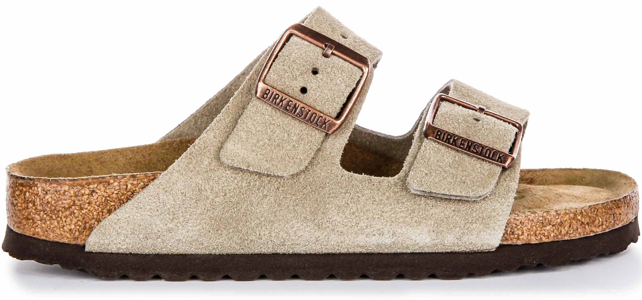 Birkenstock Arizona Soft Footbed In Taupe | Narrow Fit Shoes Birkenstock