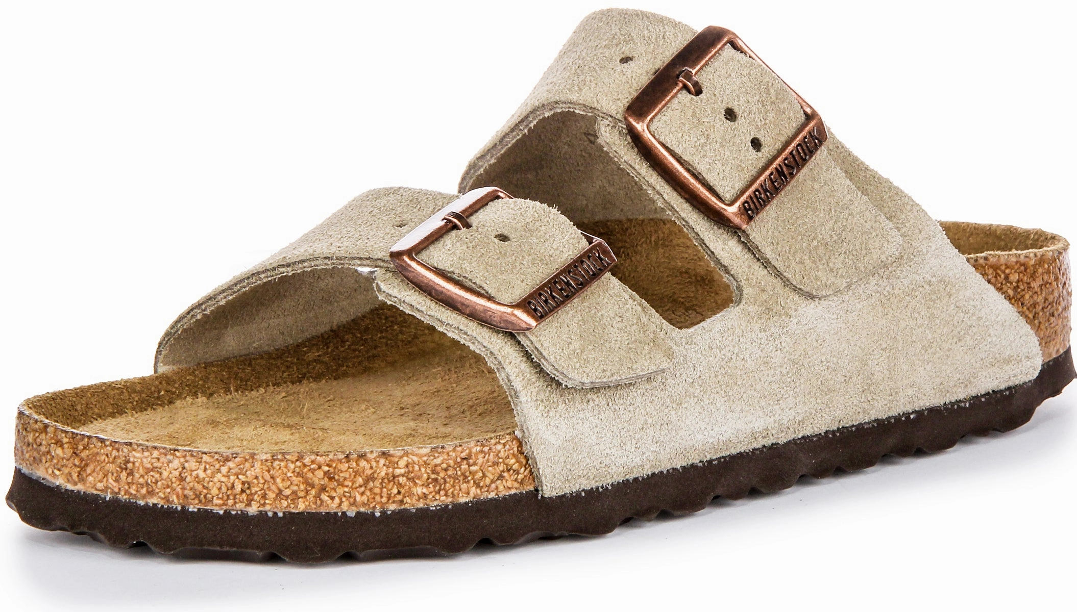 Birkenstock Arizona Soft Footbed In Taupe | Narrow Fit Shoes Birkenstock