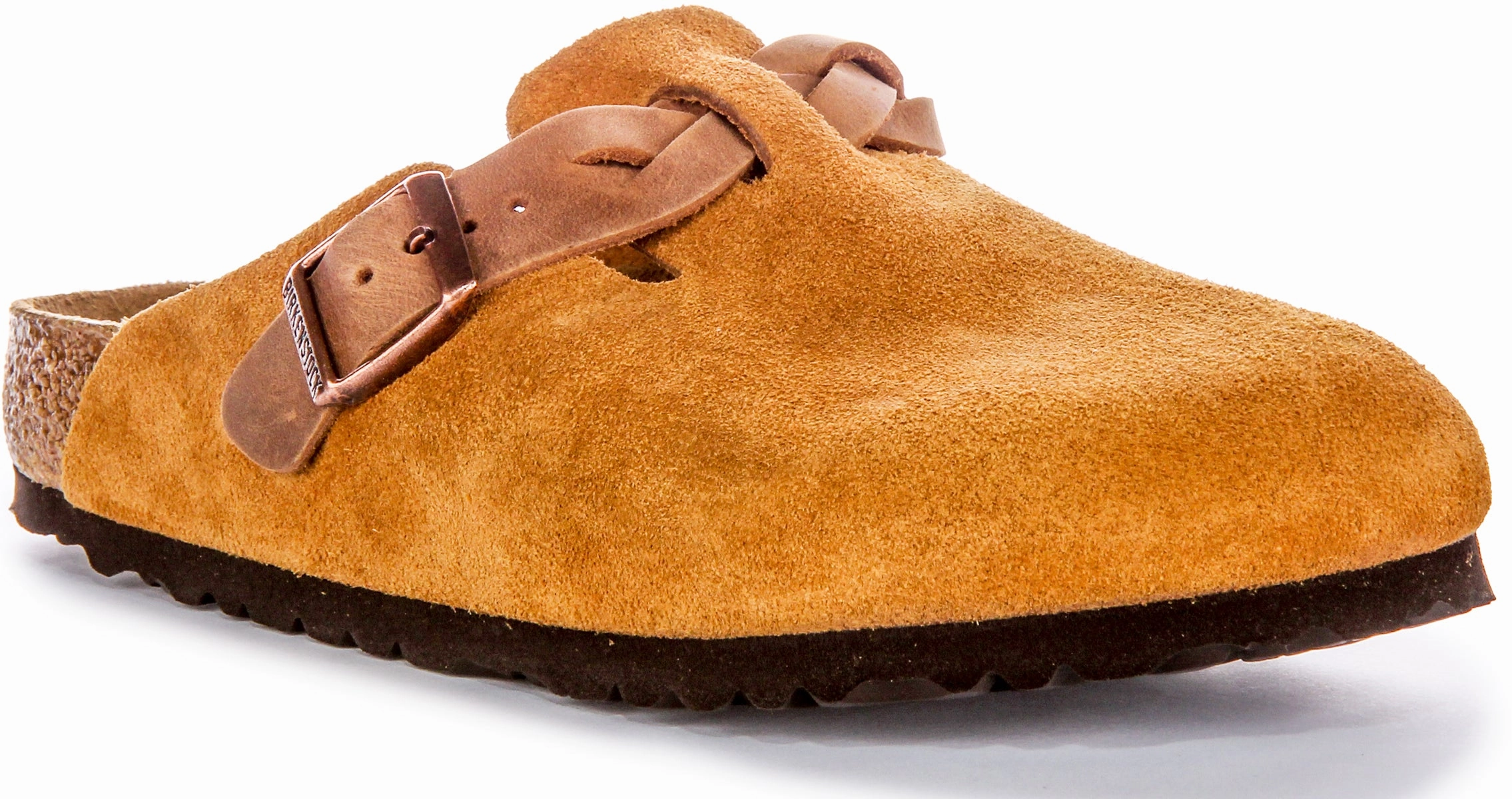 Birkenstock Boston Braided In Mink | Regular Fit Shoes Birkenstock
