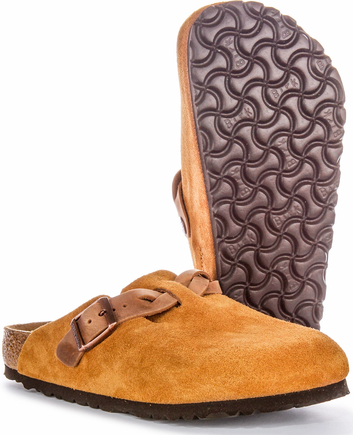 Birkenstock Boston Braided In Mink | Regular Fit Shoes Birkenstock