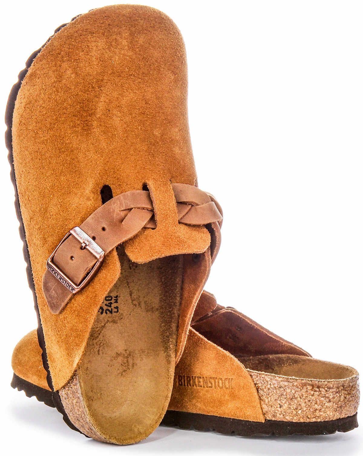 Birkenstock Boston Braided In Mink | Regular Fit Shoes Birkenstock