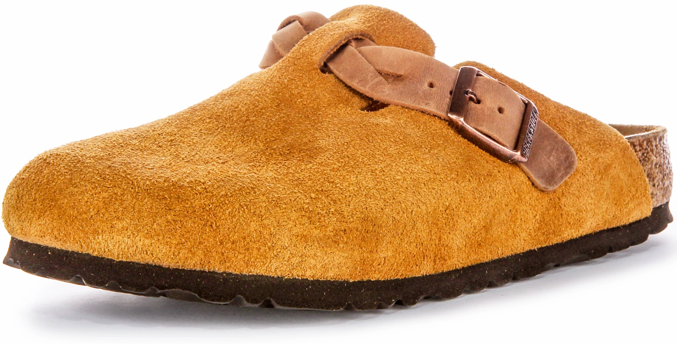 Birkenstock Boston Braided In Mink | Regular Fit Shoes Birkenstock