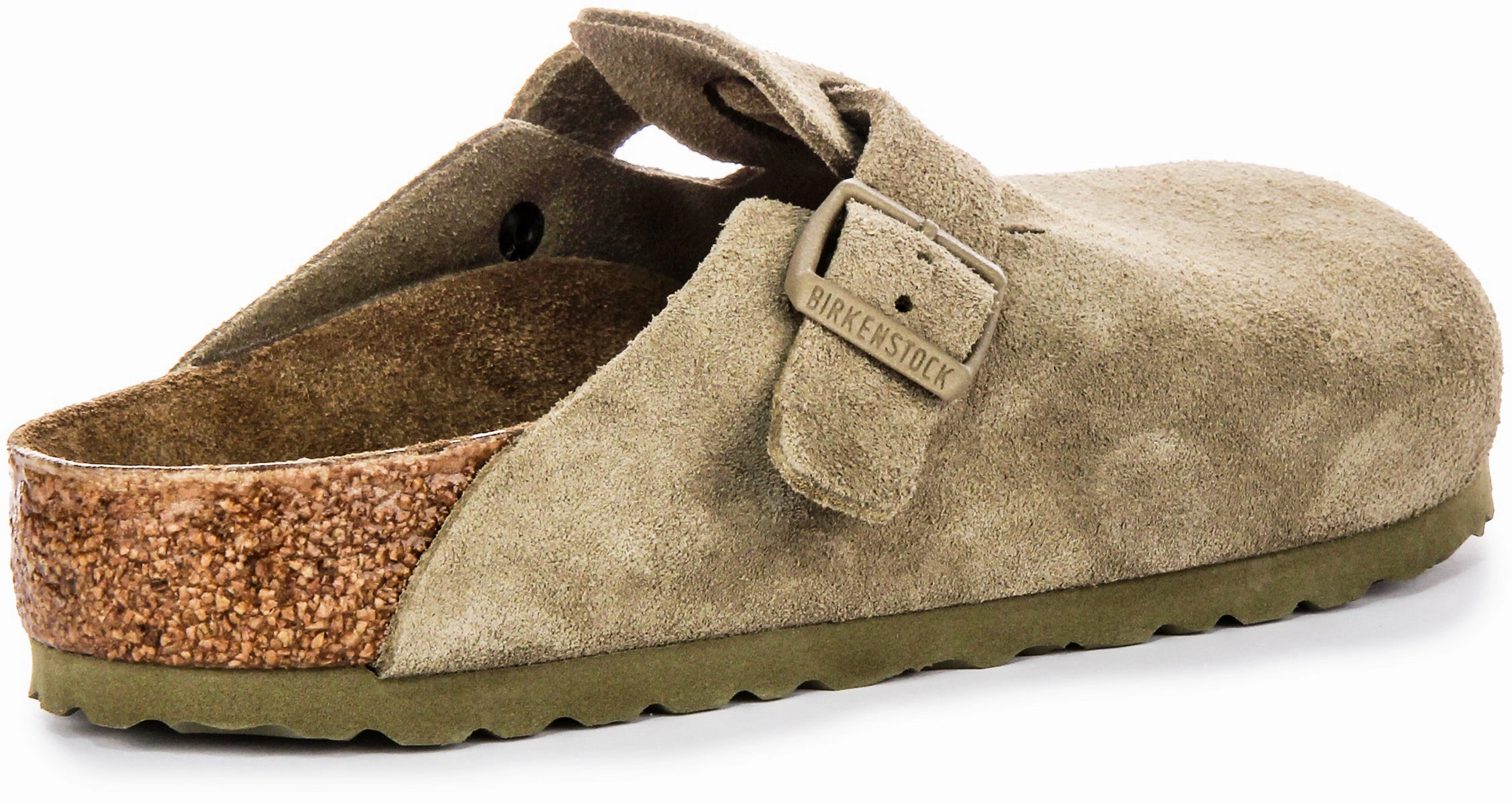 Birkenstock Boston Bs In Khaki | Regular Fit Shoes Birkenstock