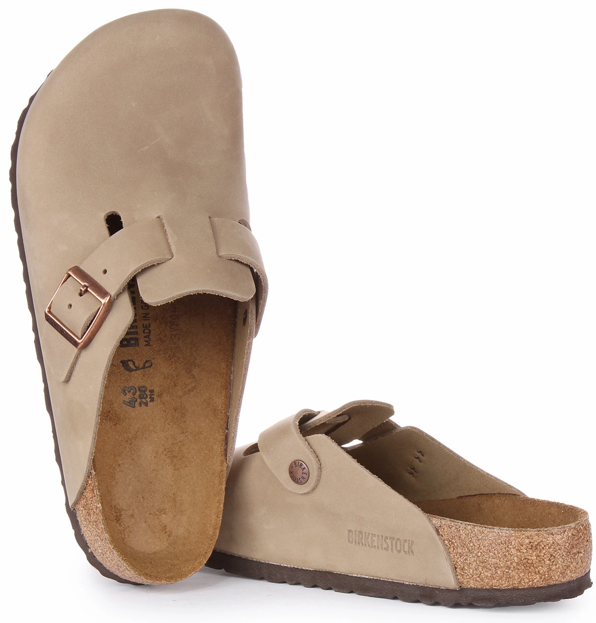 Birkenstock Boston Bs In Tobacco  | Regular Fit Shoes Birkenstock