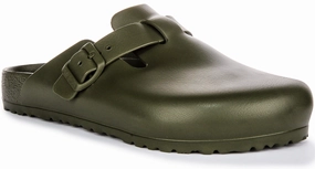 Birkenstock Boston Eva In Khaki Green | Regular Fit Shoes Birkenstock