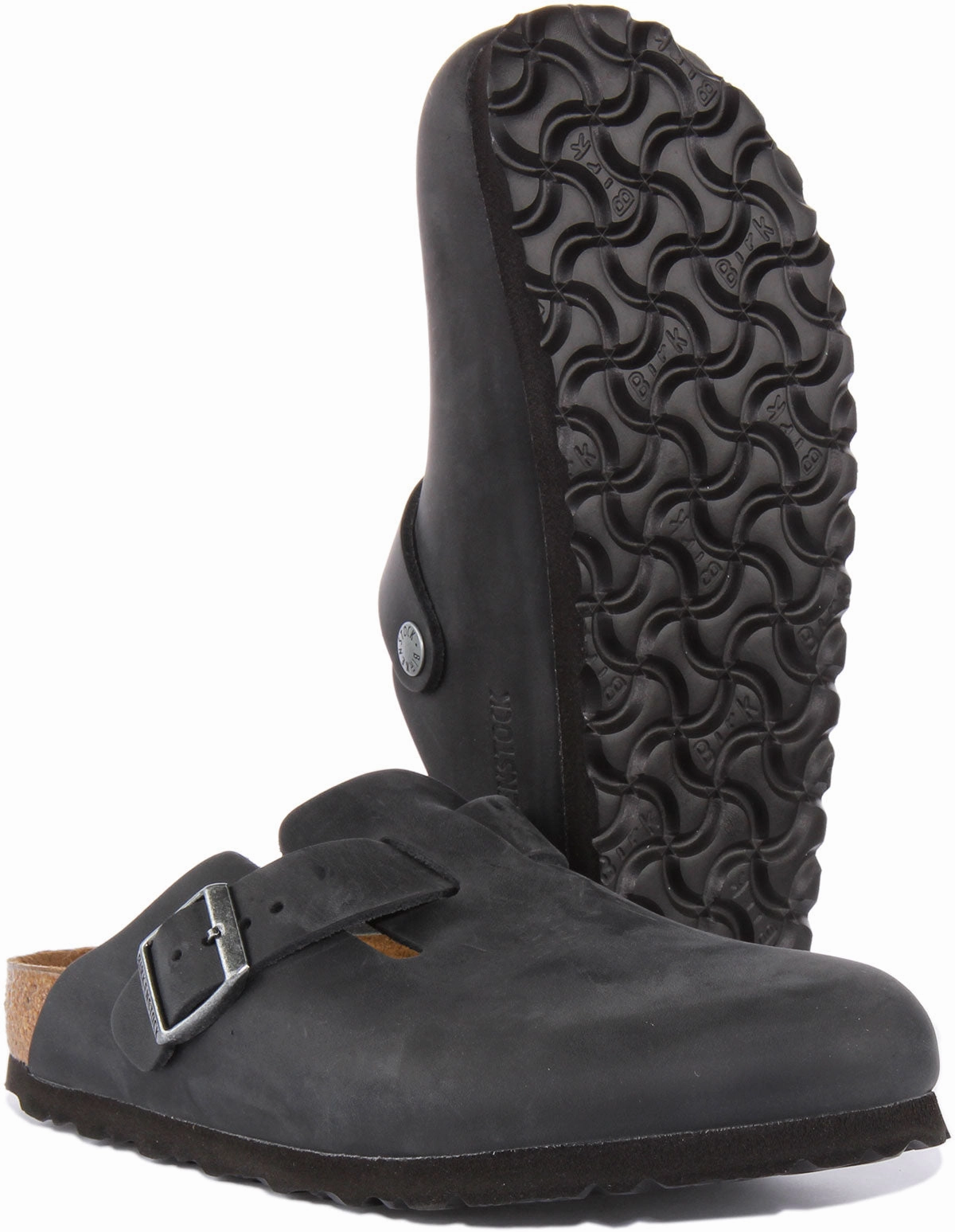 Birkenstock Boston NL In Black Leather | Narrow Fit Shoes Birkenstock