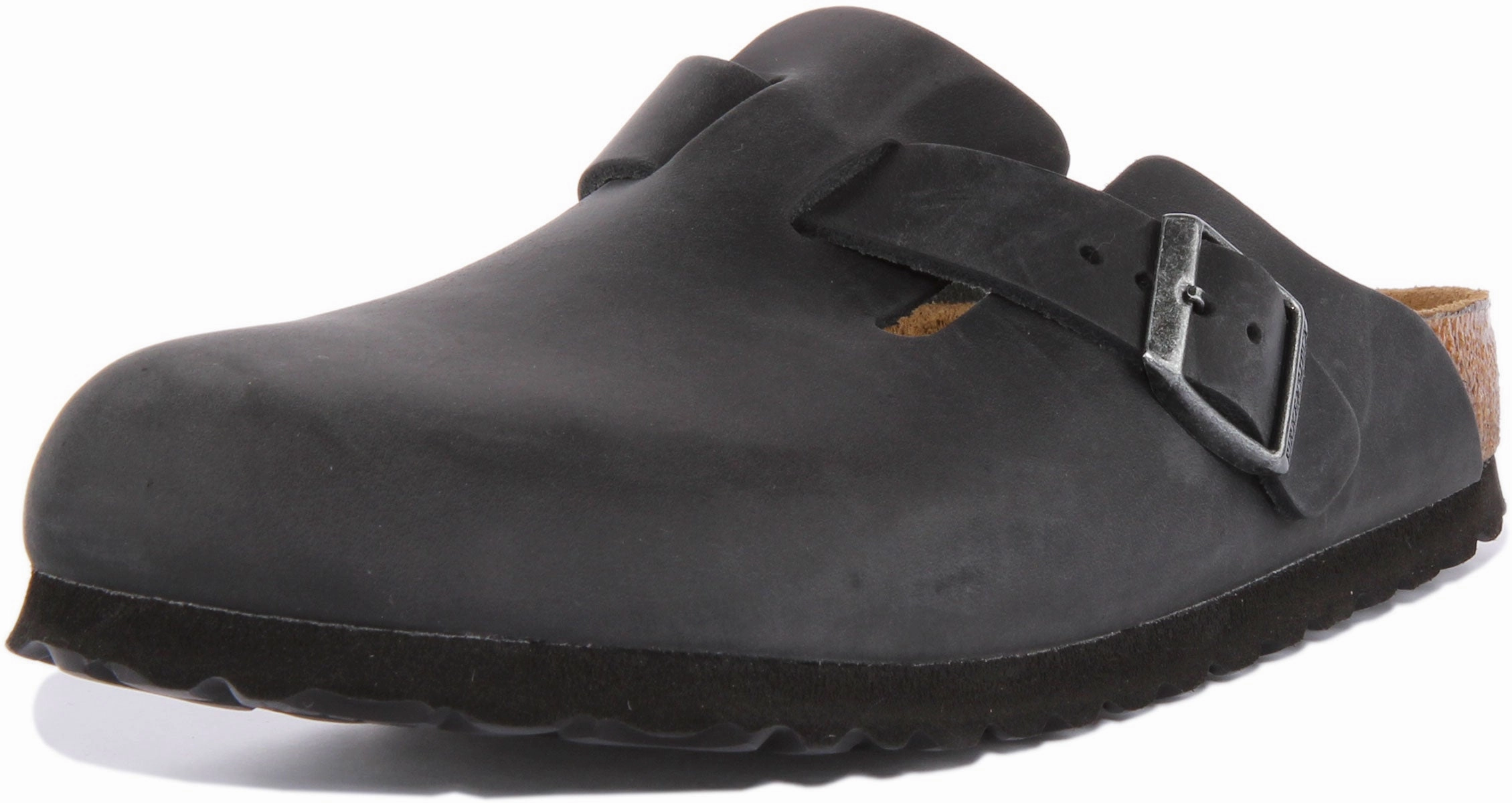 Birkenstock Boston NL In Black Leather | Narrow Fit Shoes Birkenstock