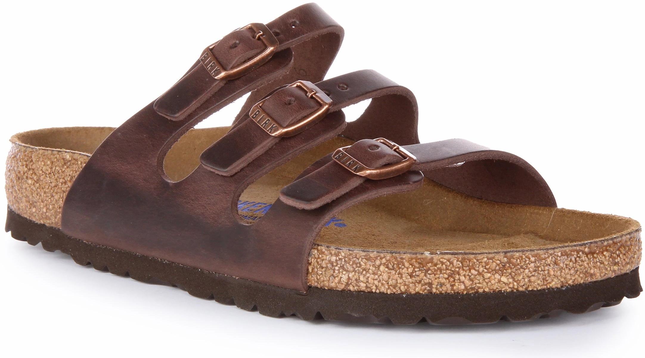 Birkenstock Florida BS In Oiled Leather Dark Brown | Regular Fit Shoes Birkenstock