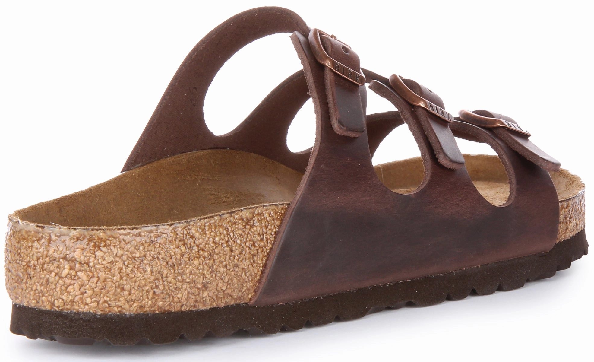 Birkenstock Florida BS In Oiled Leather Dark Brown | Regular Fit Shoes Birkenstock