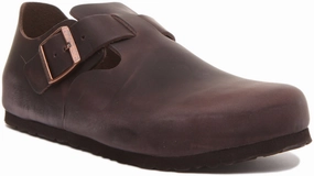 Birkenstock London Bs In Dark Brown For Men | Regular Fit Shoes Birkenstock