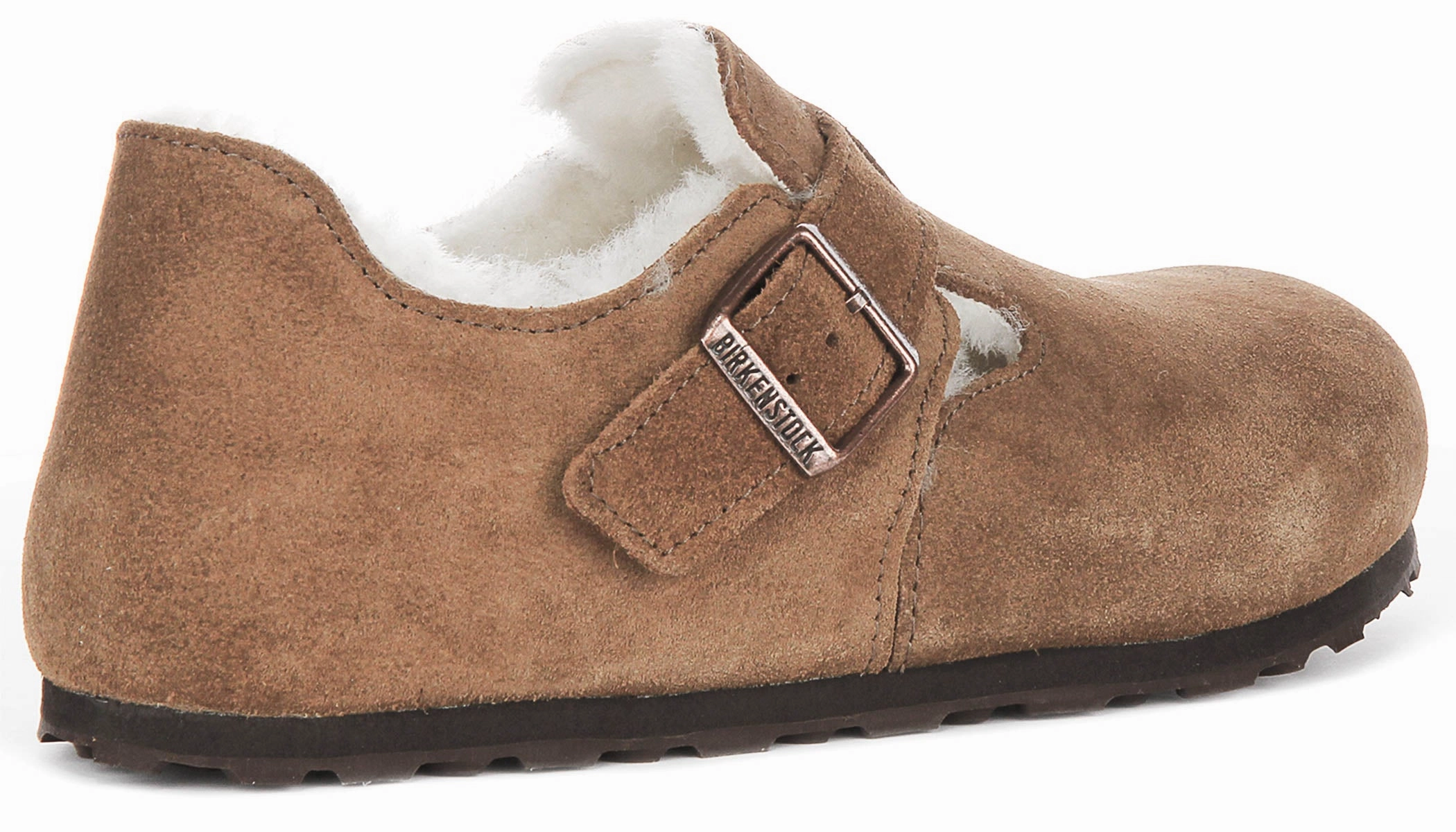 Birkenstock London Shearlin In Brown Suede | Regular Fit Shoes Birkenstock