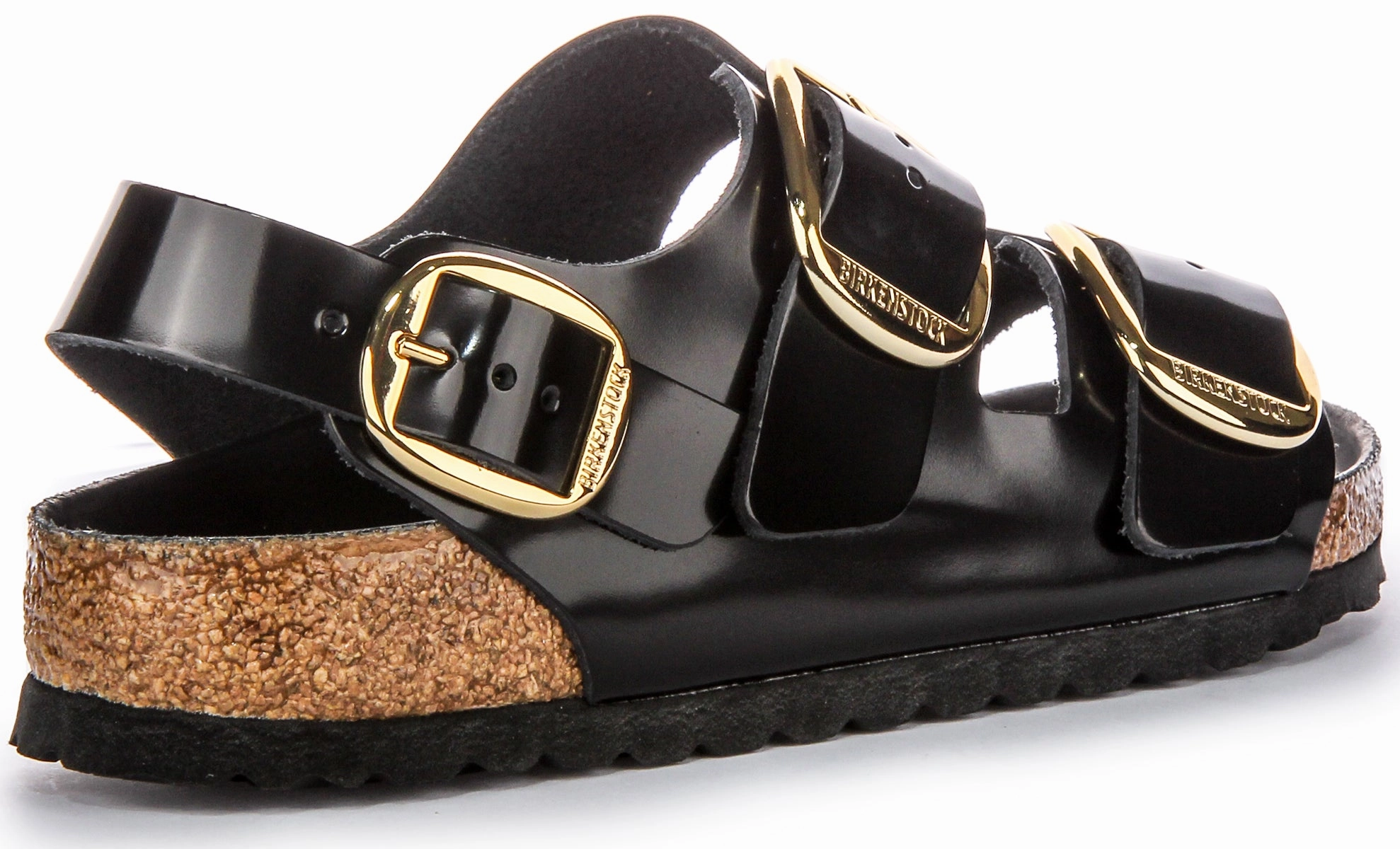 Birkenstock Milano Big Buckle In Black Patent | Regular Fit Shoes Birkenstock