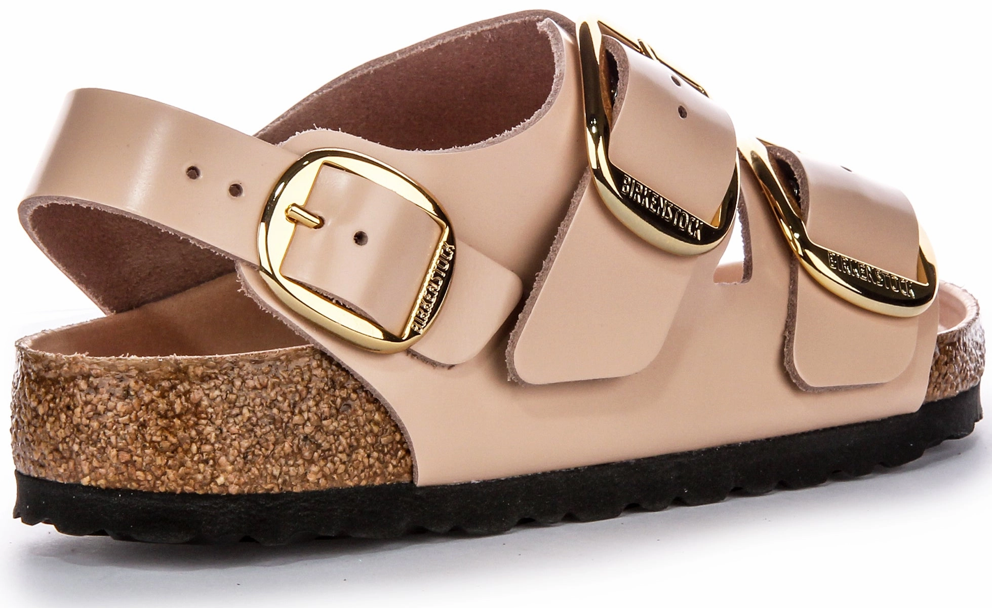 Birkenstock Milano Big Buckle In Nude Leather | Regular Fit Shoes Birkenstock