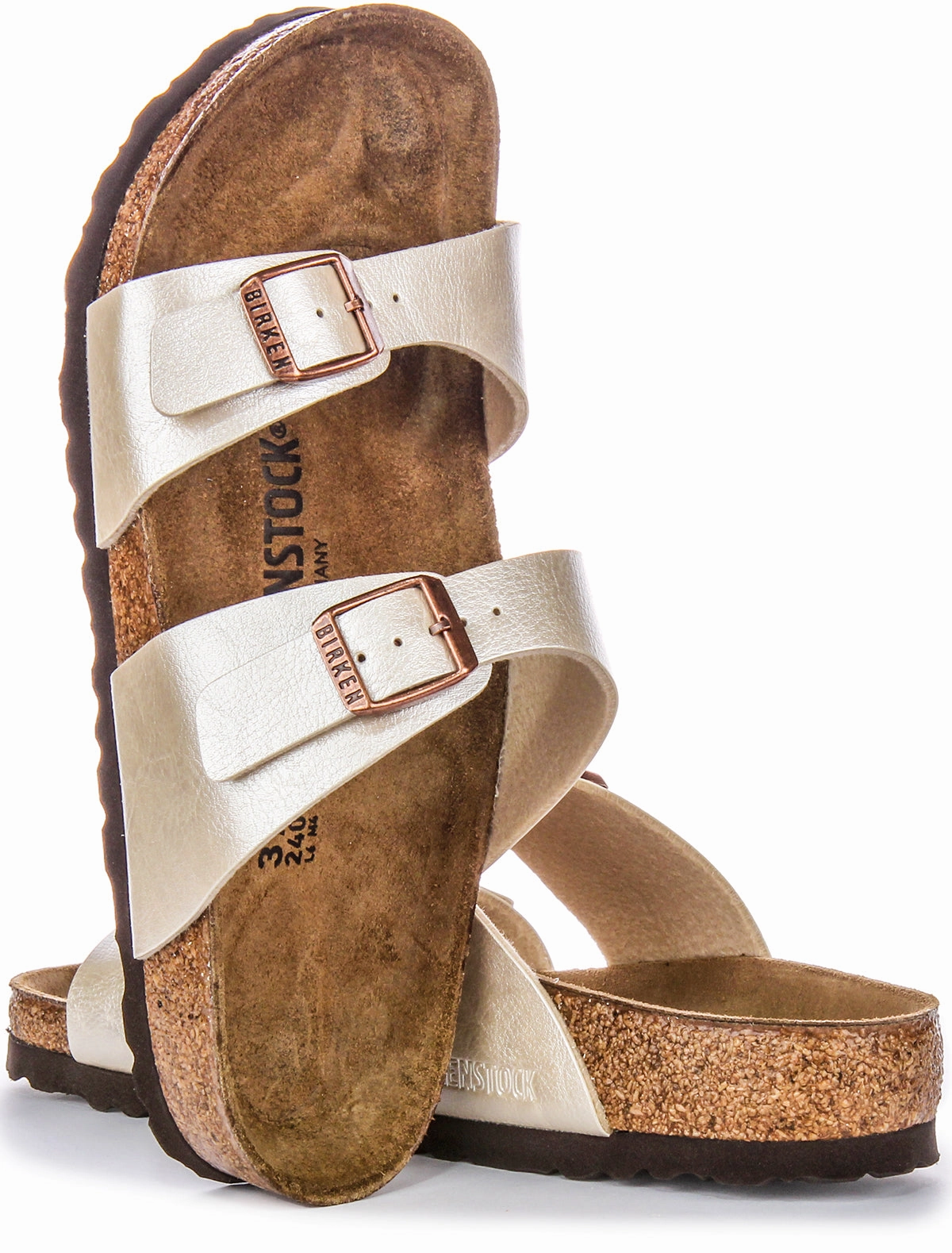 Birkenstock Sydney Bs In Pearl White | Regular Fit Shoes Birkenstock