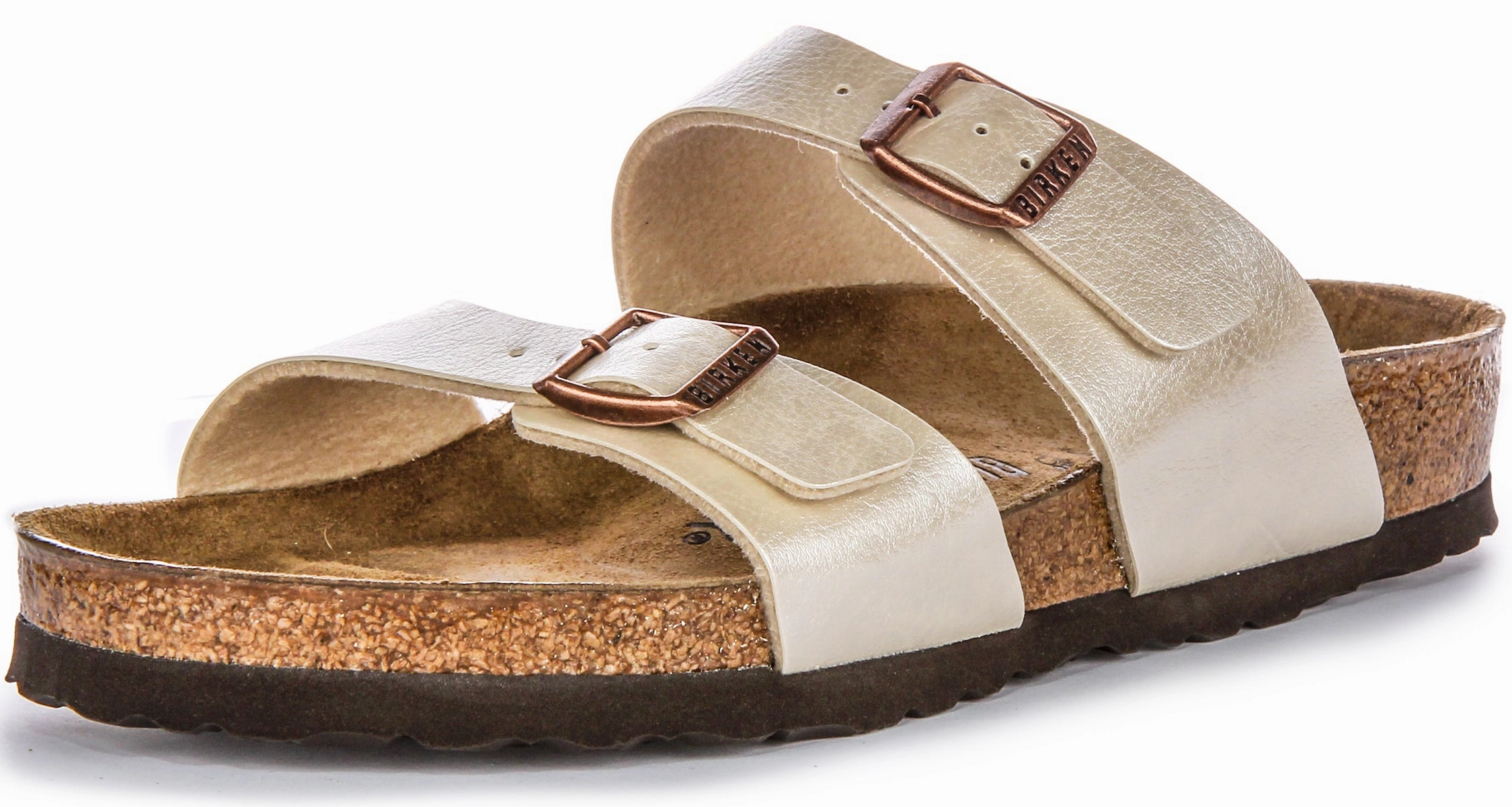 Birkenstock Sydney Bs In Pearl White | Regular Fit Shoes Birkenstock