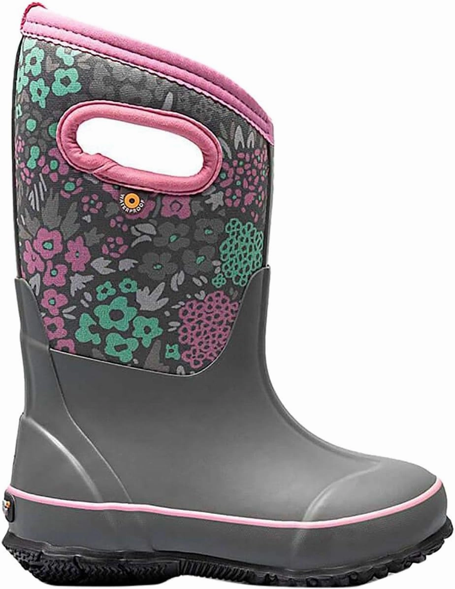 Bogs Kids Classic Flower Stripes Winter Snow Boot