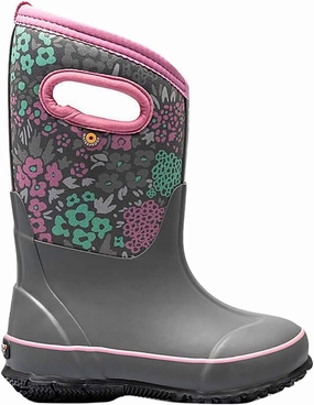 Bogs Kids Classic Flower Stripes Winter Snow Boot
