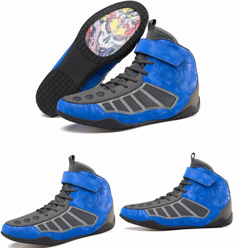 Boxing Shoes,Men's Women's Wrestling Shoes Boots,Boxing Boots teens,Bodybuilding Shoes,Rubber Sole,Breathable Non-Slip, Fighting Shoes Powerlifting Bodybuilding training Boots Footwear, 35-46 EU