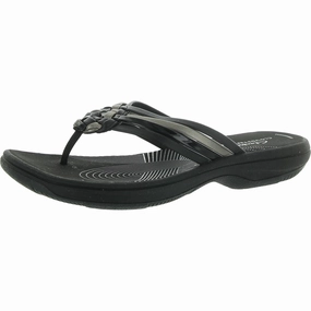 Breeze Coral H Womens Faux Leather Cushioned Footbed Slide Sandals