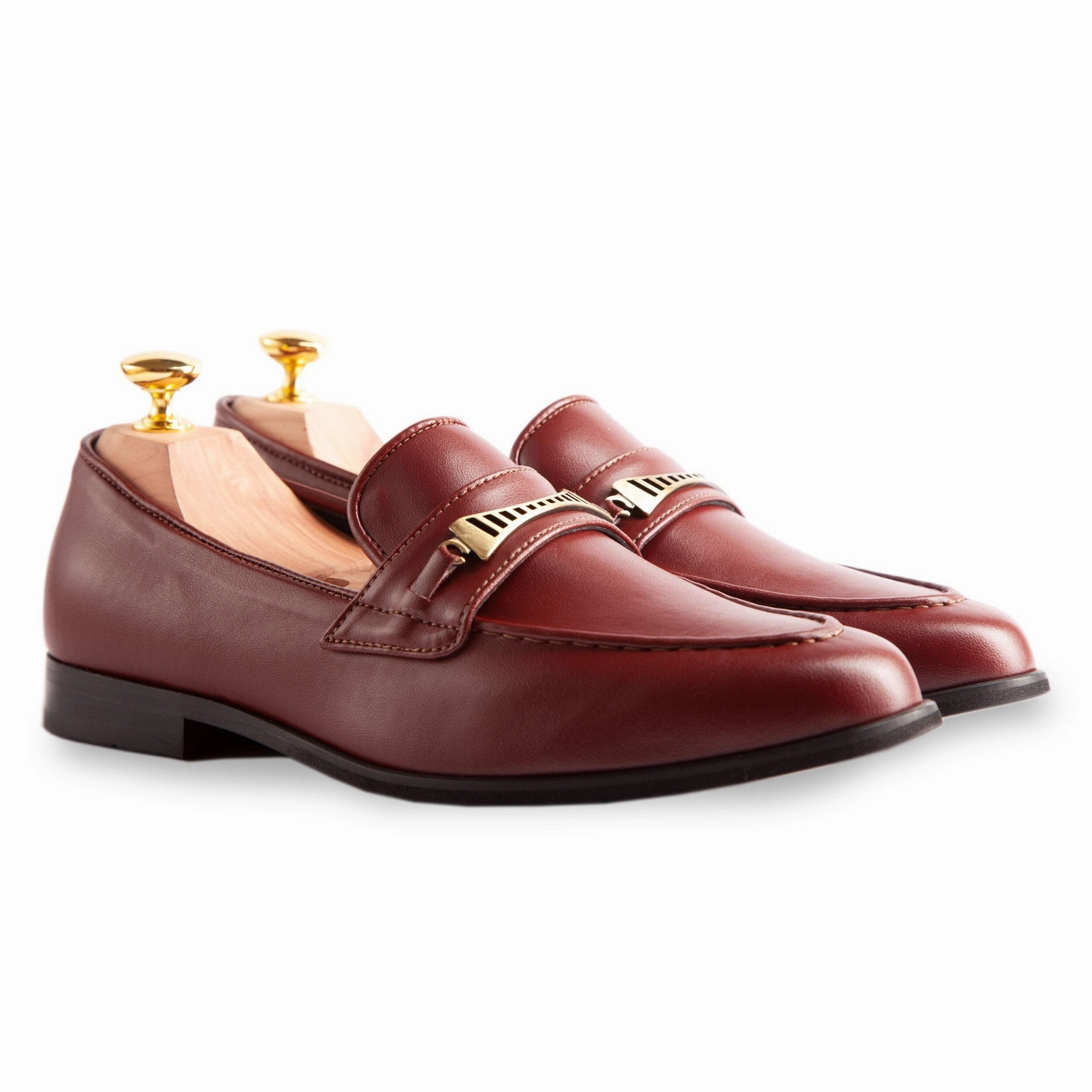 Bridge-Bit Cactus Leather Vegan Loafer | Burgundy
