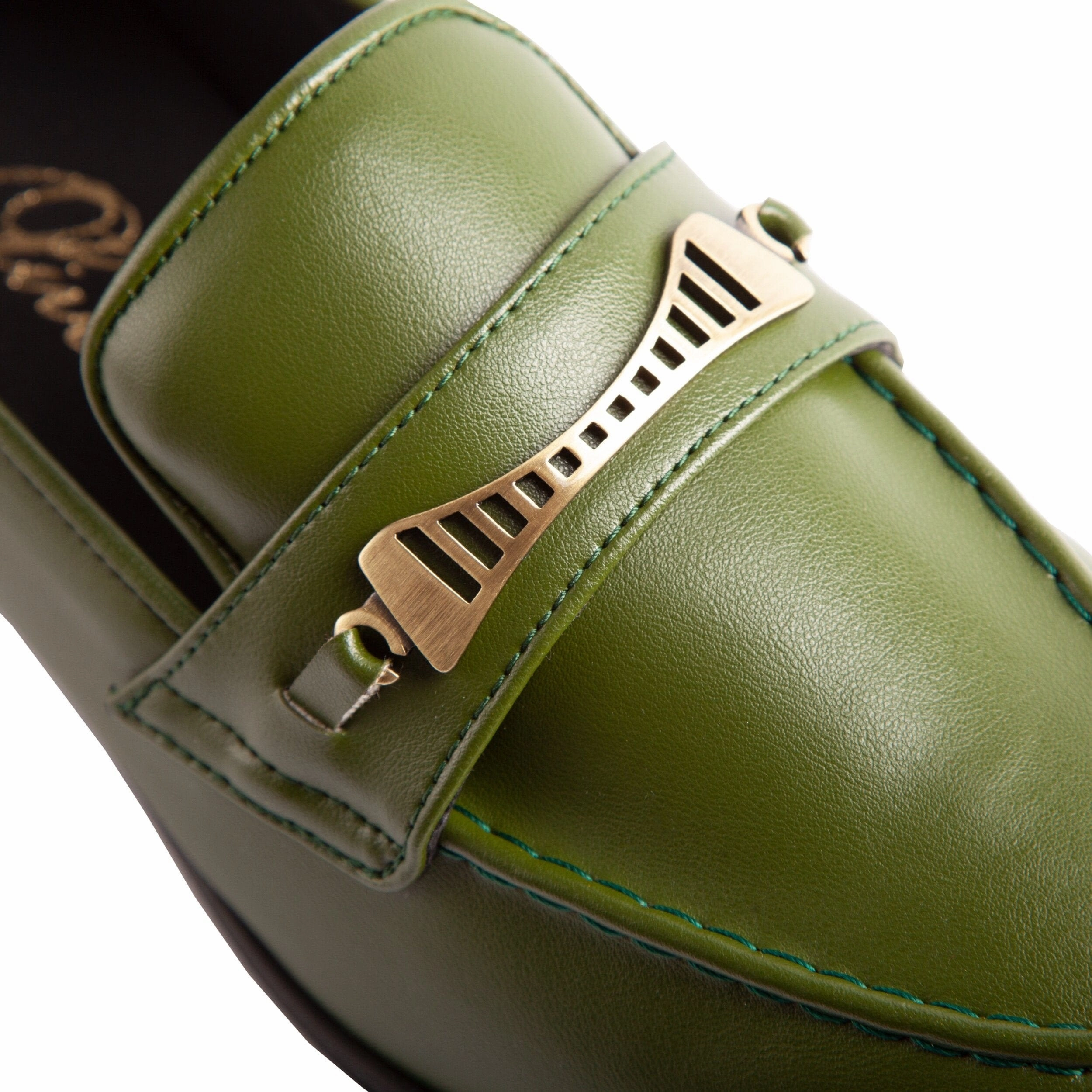 Bridge-Bit Cactus Leather Vegan Loafer | Green