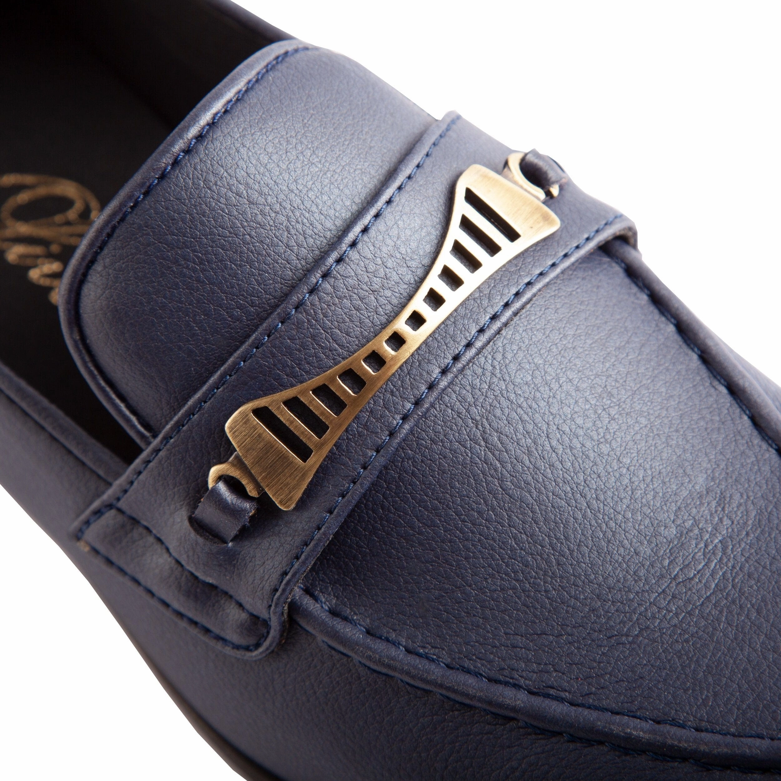 Bridge-Bit Cactus Leather Vegan Loafer | Navy