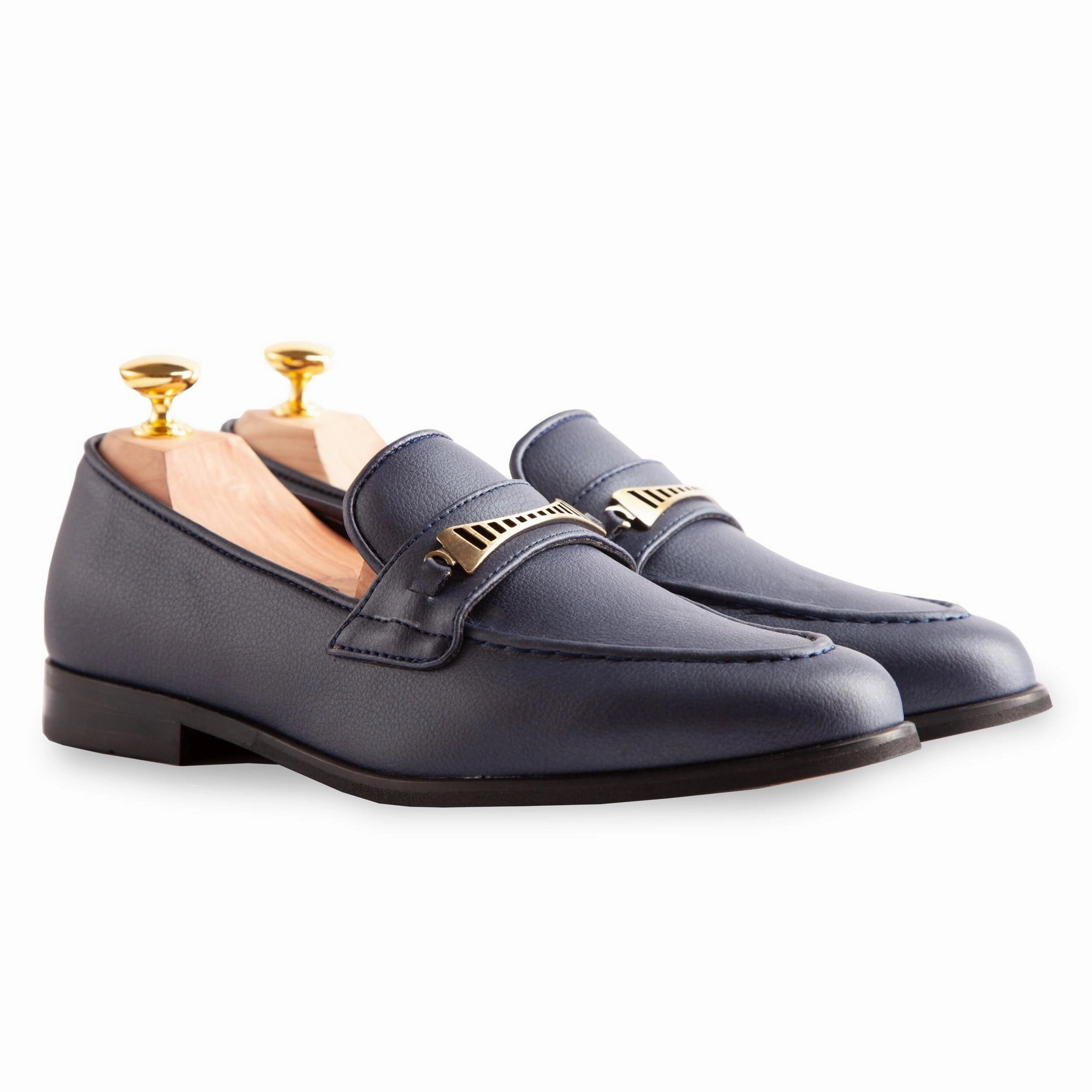 Bridge-Bit Cactus Leather Vegan Loafer | Navy