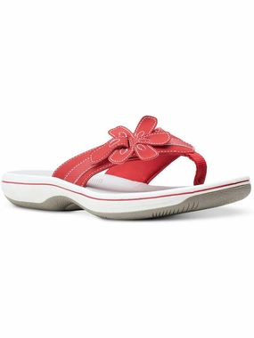 Brinkley Flora Womens Faux Leather Snake Print Thong Sandals