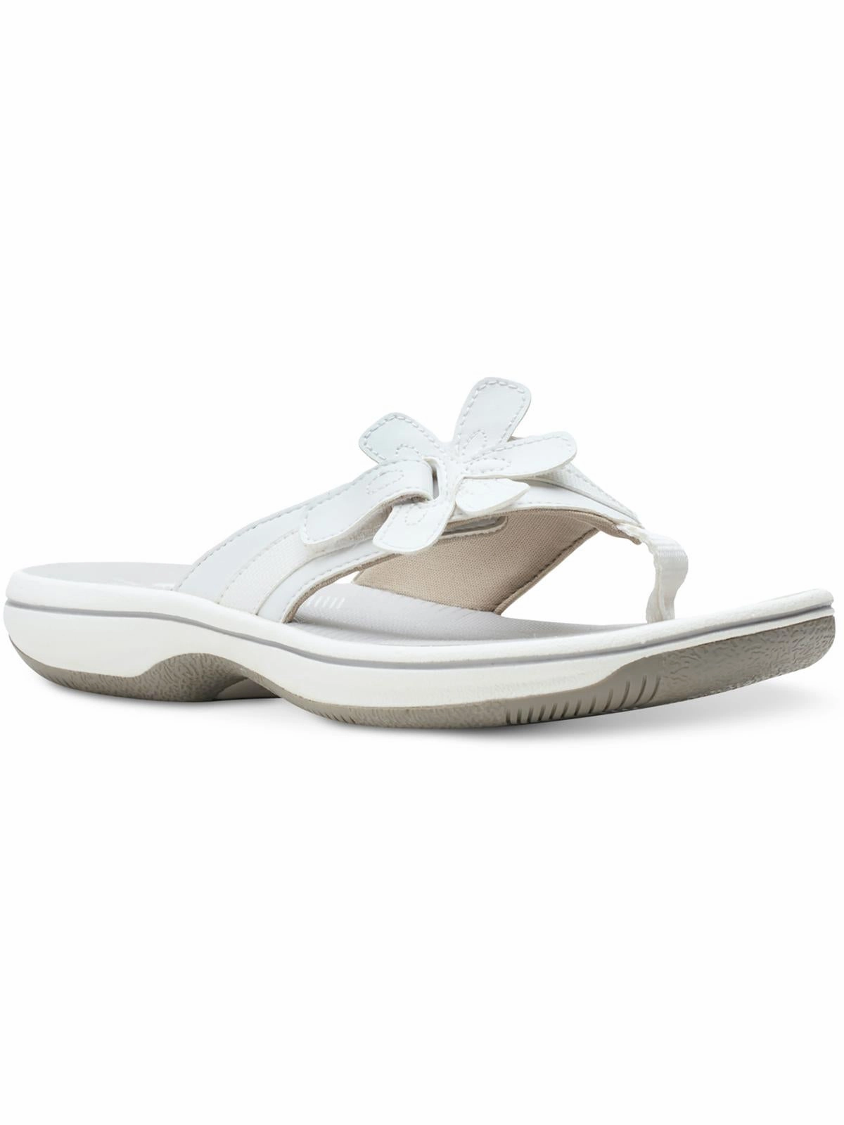 Brinkley Flora Womens Faux Leather Snake Print Thong Sandals