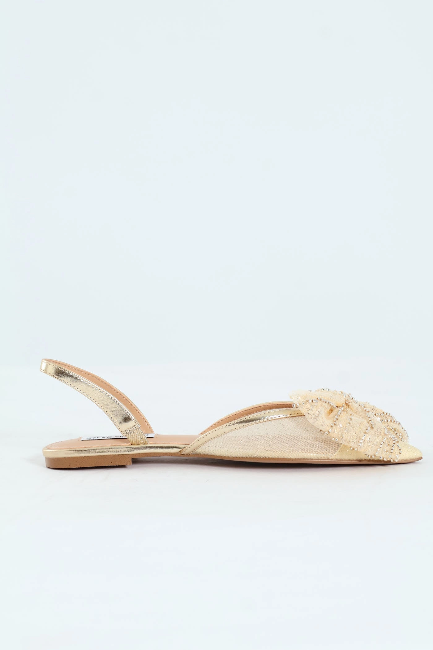Calibria Pointed Toe Bow Sling Back - Gold