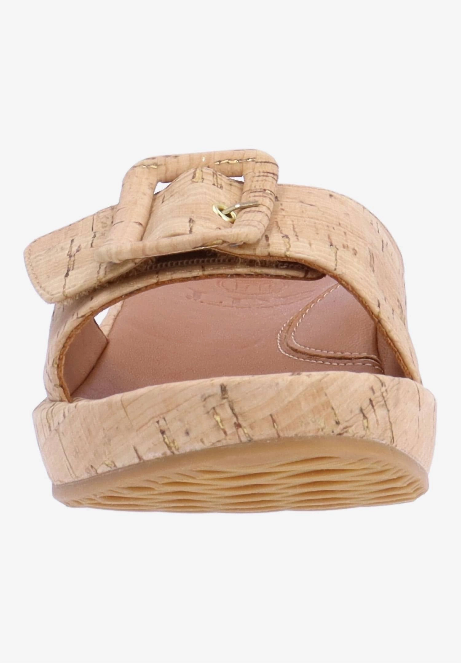 Callye Sandal In Natural Gold Cork