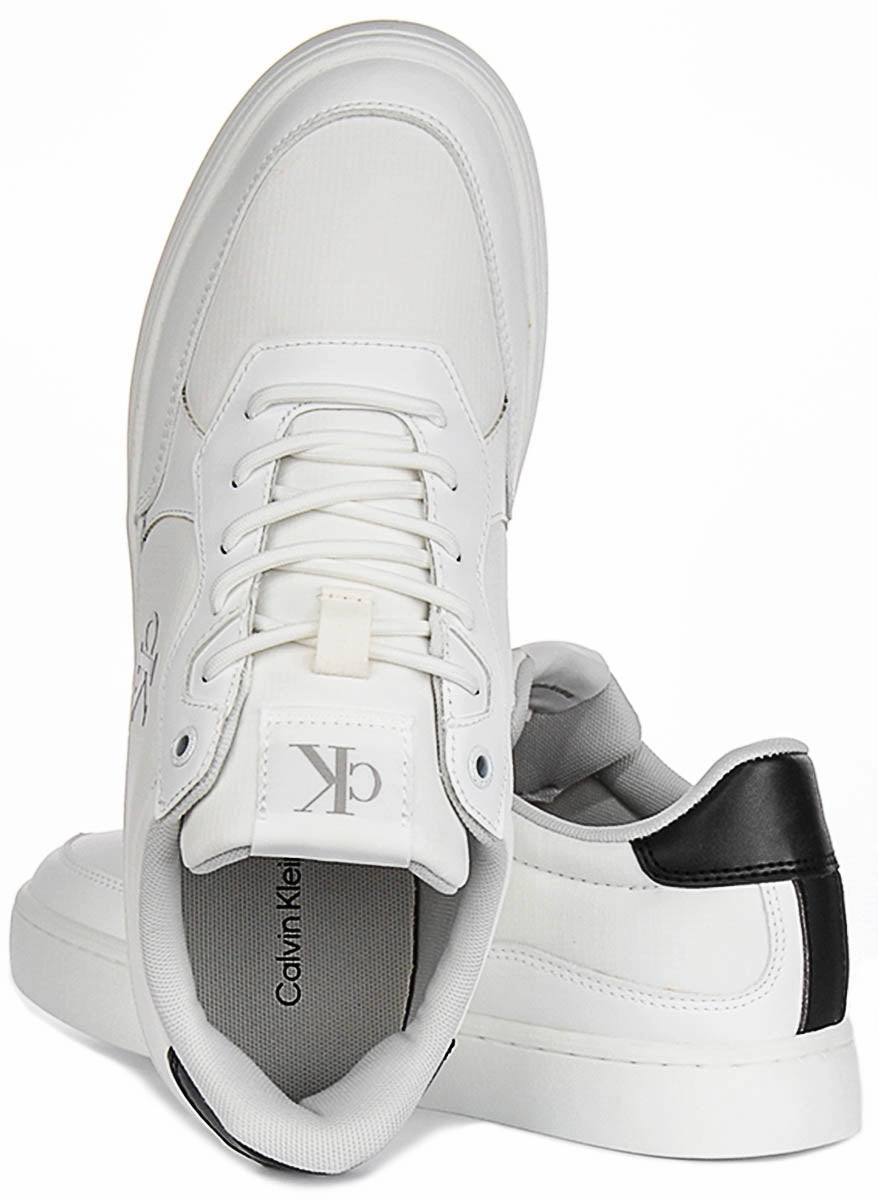 Calvin Klein Jeans Classic Cupsole In White Black For Men