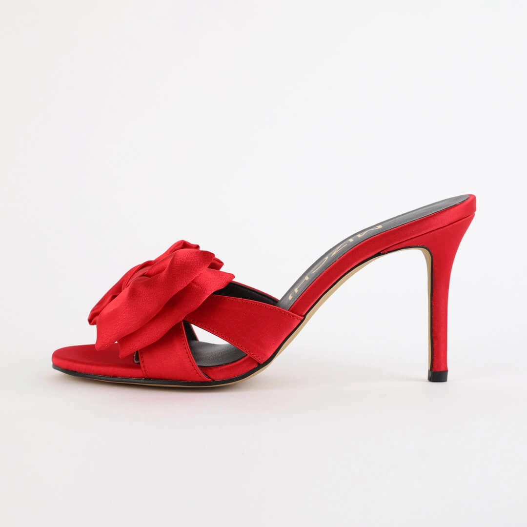 CANDRA - satin big bow mule